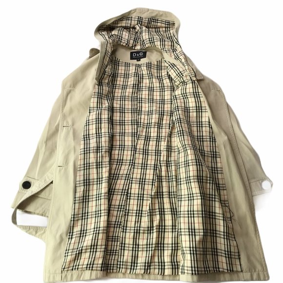 DOLCE AND GABBANA Belted Jacket Trench Coat M - Picture 5 of 9